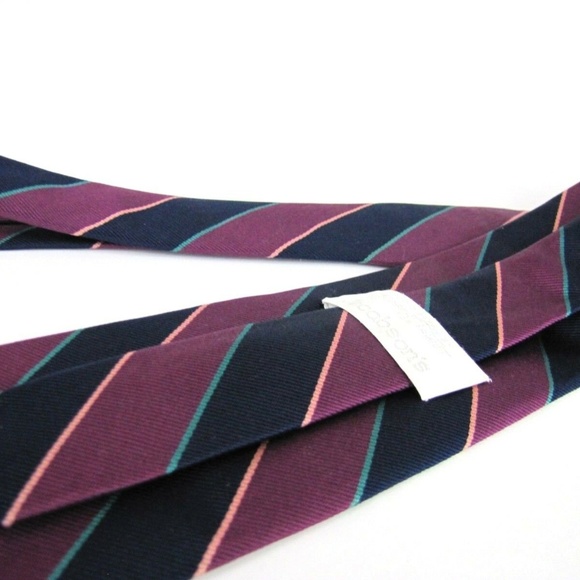 Vtg ROBERT TALBOTT Tie Argyle & Sutherland Stripe - Picture 3 of 8